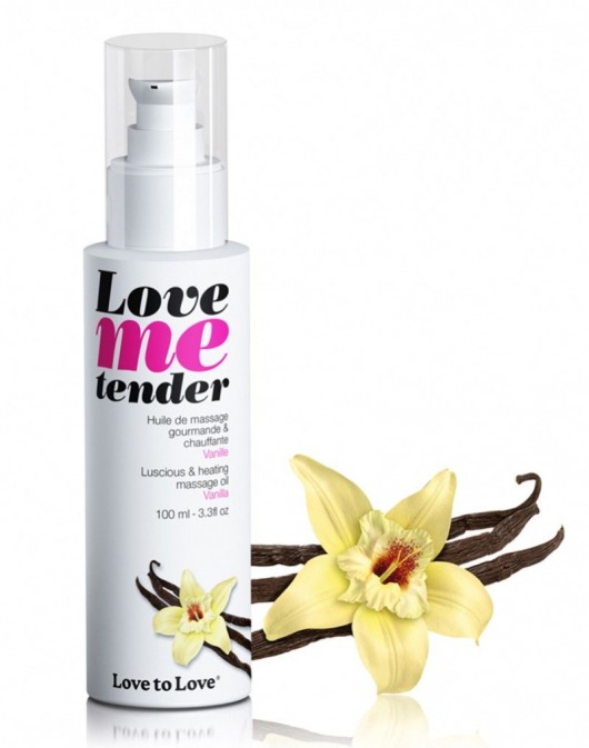 Съедобное согревающее массажное масло Love Me Tender Vanilla с ароматом ванили - 100 мл. - Love to Love - купить с доставкой в Калининграде