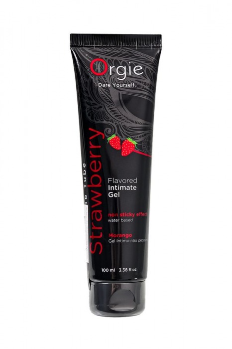 Интимный гель на водной основе Lube Tube Strawberry с клубничным вкусом - 100 мл. - ORGIE - купить с доставкой в Калининграде