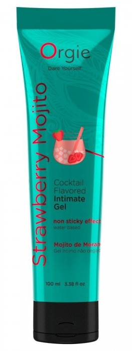 Съедобный интимный гель Orgie Lube Tube Cocktail Strawberry Mojito - 100 мл. - ORGIE - купить с доставкой в Калининграде