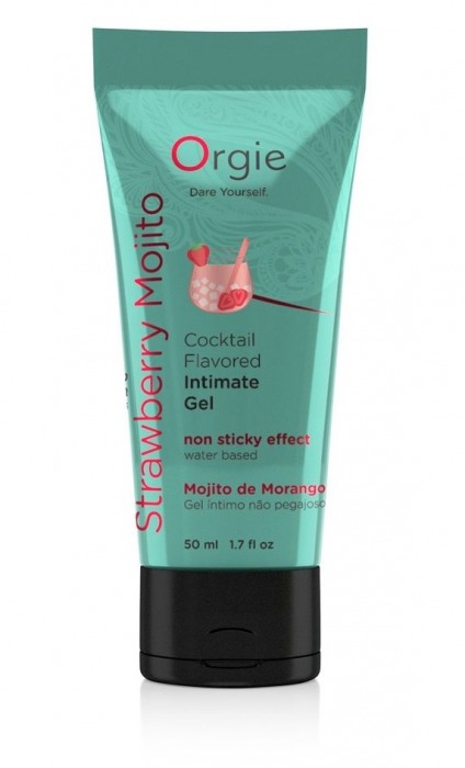 Съедобный интимный гель Orgie Lube Tube Cocktail Strawberry Mojito - 50 мл. - ORGIE - купить с доставкой в Калининграде