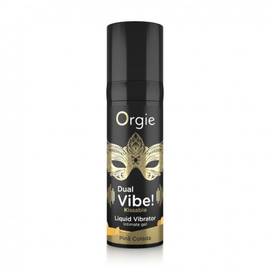 Съедобный гель Dual Vibe Pina Colada с эффектом вибрации и вкусом коктейля пина колада - 15 мл. - ORGIE - купить с доставкой в Калининграде