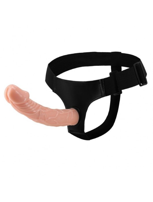 Гладкий фаллоимитатор с крупной головкой на ремешках - 19,7 см. - Baile - купить с доставкой в Калининграде