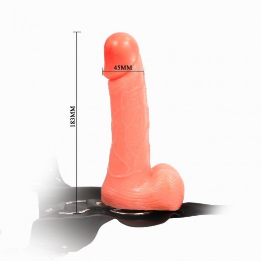 Женский страпон изогнутой формы - 18,3 см. - Baile - купить с доставкой в Калининграде