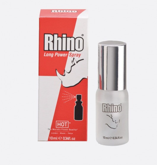 Пролонгирующий спрей для мужчин Rhino - 10 мл. - HOT - купить с доставкой в Калининграде