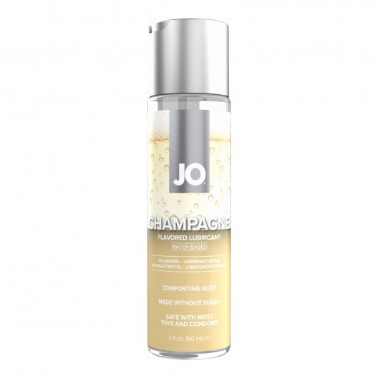 Лубрикант на водной основе JO H2O Champagne Flavored Lubricant с ароматом шампанского - 60 мл. - System JO - купить с доставкой в Калининграде