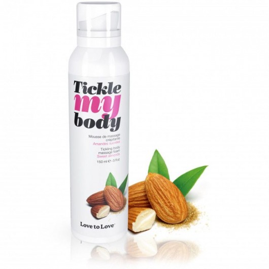 Массажная хрустящая пенка Tickle My Body Sweet Almonds с ароматом миндаля - 150 мл. - Love to Love - купить с доставкой в Калининграде