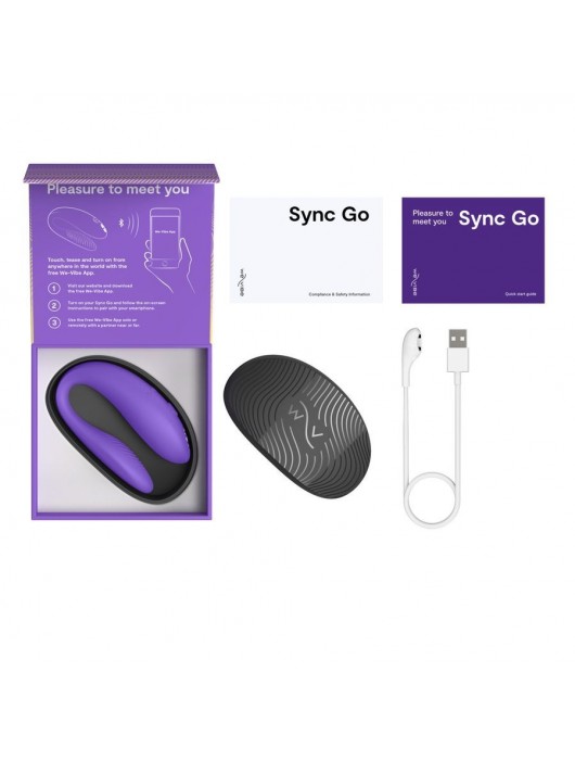 Фиолетовый вибромассажер для пар We-Vibe Sync Go - We-vibe