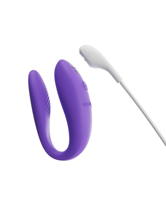 Фиолетовый вибромассажер для пар We-Vibe Sync Go - We-vibe