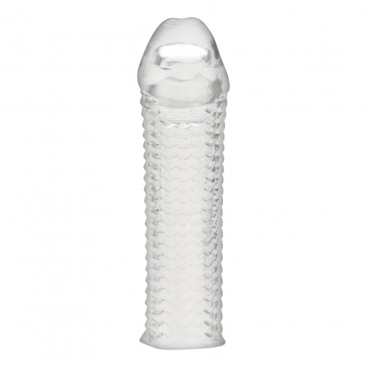 Текстурированная насадка на пенис Clear Textured Penis Enhancing Sleeve Extension - 16,5 см. - BlueLine - в Калининграде купить с доставкой