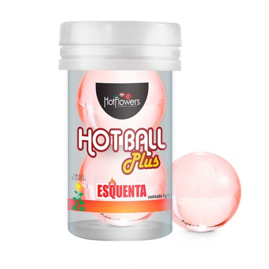 Лубрикант на масляной основе Hot Ball Plus с разогревающим эффектом (2 шарика по 3 гр.) - HotFlowers - купить с доставкой в Калининграде