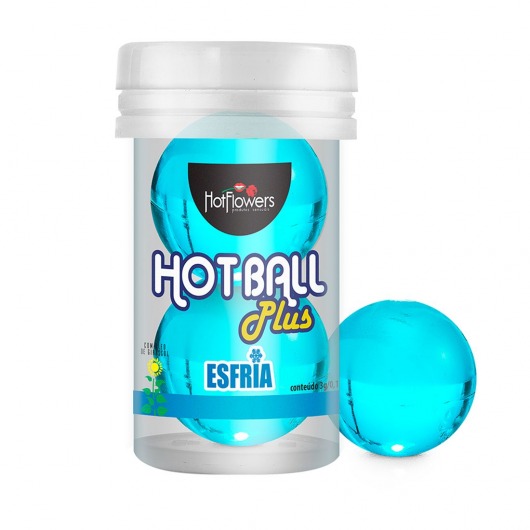 Лубрикант на масляной основе Hot Ball Plus с охлаждающим эффектом (2 шарика по 3 гр.) - HotFlowers - купить с доставкой в Калининграде