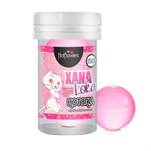 Лубрикант на силиконовой основе с эффектом вибрации Xana Loka Hot Ball (2 шарика по 3 гр.) - HotFlowers - купить с доставкой в Калининграде