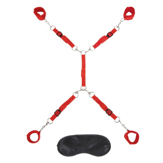 Красная фиксация на матрас Classic Bedspreader - Lux Fetish - купить с доставкой в Калининграде