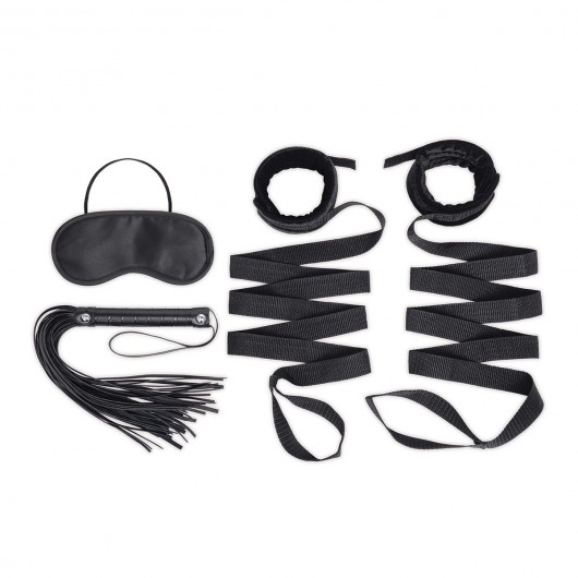 Эротический набор 4PC Bondage Bed Strap   Flogger Kit - Lux Fetish - купить с доставкой в Калининграде