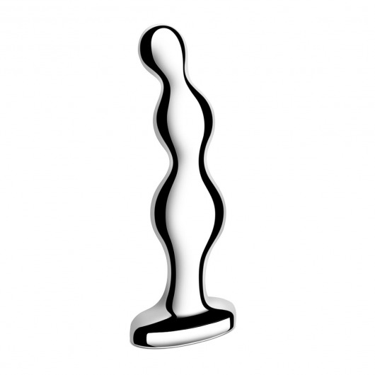 Стальной анальный фаллоимитатор для простаты Stainless Steel Anal Beads - 13 см. - b-Vibe - в Калининграде купить с доставкой