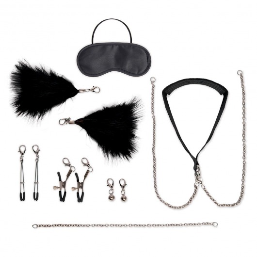 Большой эротический набор из 12 предметов Interchangeable Collar   Nipple Clips Set - Lux Fetish - купить с доставкой в Калининграде