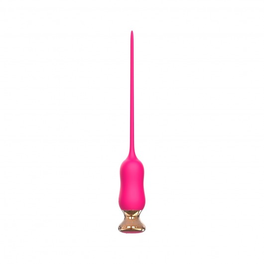 Розовый тонкий стимулятор Nipple Vibrator - 23 см. - I-MOON - купить с доставкой в Калининграде