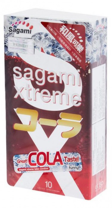 Ароматизированные презервативы Sagami Xtreme COLA - 10 шт. - Sagami - купить с доставкой в Калининграде