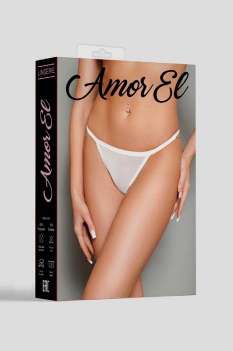 Откровенные трусики с декоративными цепочками на ягодицах - Amor El купить с доставкой