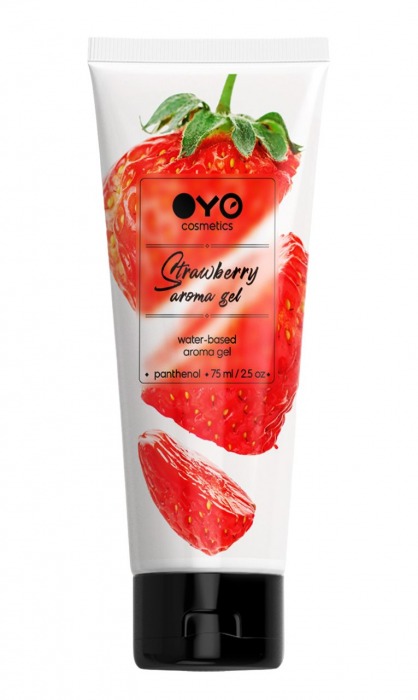 Лубрикант на водной основе OYO Aroma Gel Strawberry с ароматом клубники - 75 мл. - OYO - купить с доставкой в Калининграде