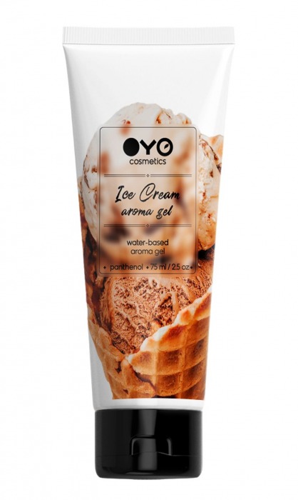 Лубрикант на водной основе OYO Aroma Gel Ice Cream с ароматом пломбира - 75 мл. - OYO - купить с доставкой в Калининграде