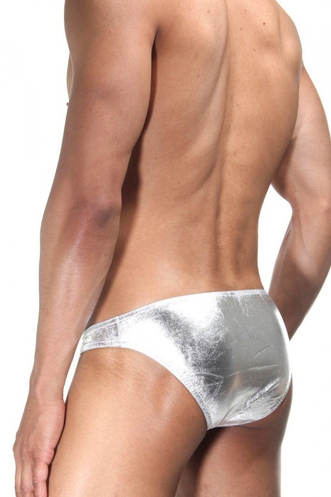 Серебристые блестящие трусы-слипы Don Moris - Don Moris купить с доставкой