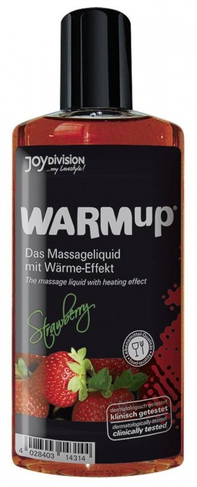 Разогревающее масло WARMup Strawberry - 150 мл. - Joy Division - купить с доставкой в Калининграде