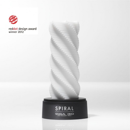Белый 3D мастурбатор SPIRAL - Tenga - в Калининграде купить с доставкой