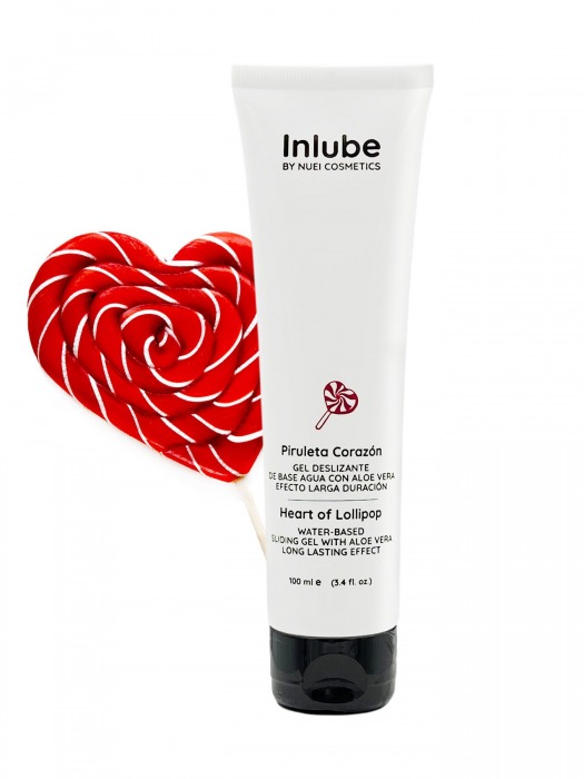 Смазка на водной основе Nuei Inlube Lollipop с алоэ вера и ароматом леденцов - 100 мл. - Nuei cosmetics - купить с доставкой в Калининграде