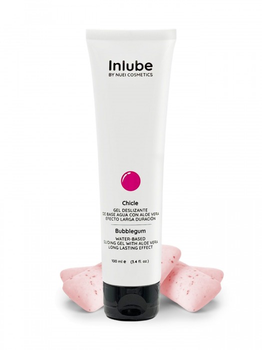 Лубрикант на водной основе Nuei Inlube с алоэ вера и ароматом бабл-гам - 100 мл. - Nuei cosmetics - купить с доставкой в Калининграде