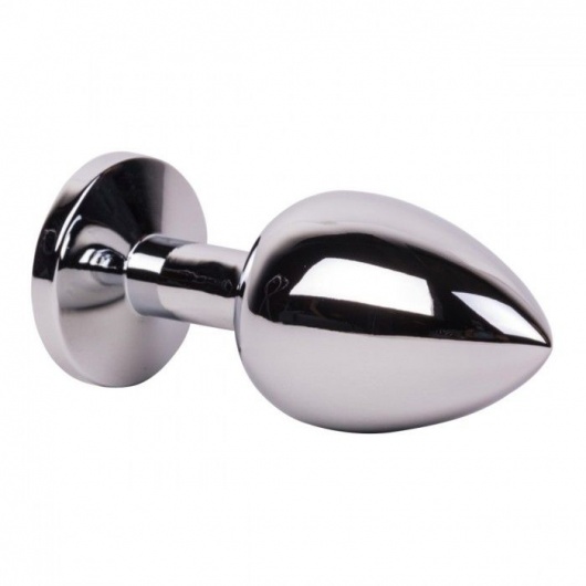 Большой стальной плаг с розовым кристаллом Pink Bubble Gum - 9,5 см. - Erotic Fantasy - купить с доставкой в Калининграде