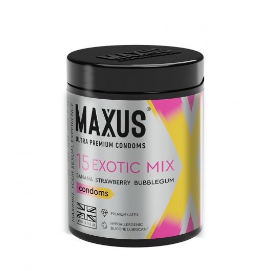 Цветные ароматизированные презервативы MAXUS Exotic Mix - 15 шт. - Maxus - купить с доставкой в Калининграде