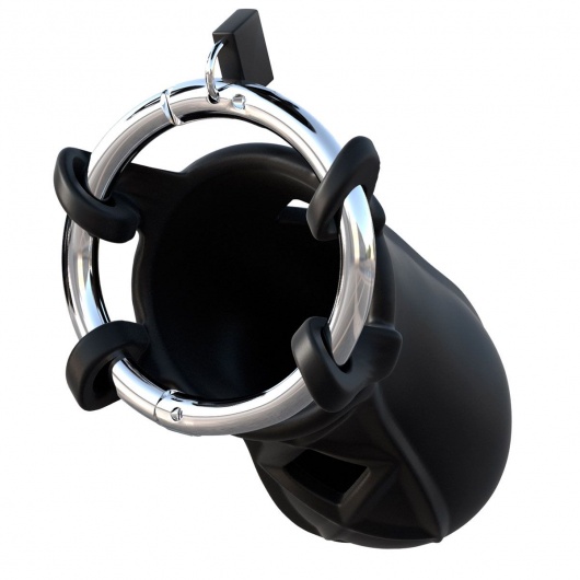 Черный замок верности Extreme Silicone Cock Blocker - Pipedream - купить с доставкой в Калининграде