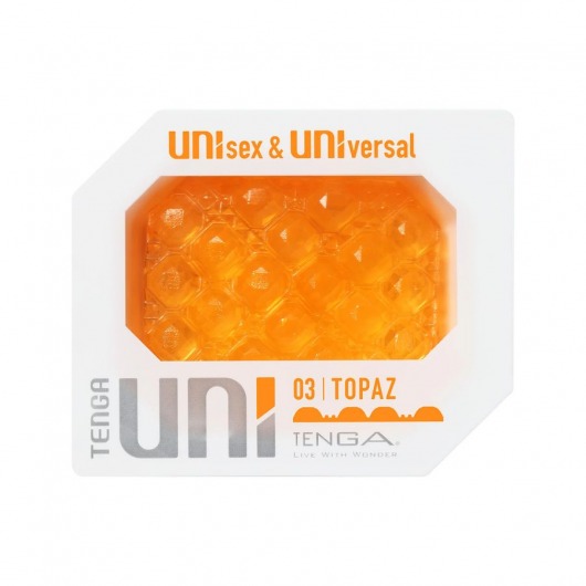 Оранжевый мастурбатор-стимулятор Tenga Uni Topaz - Tenga - в Калининграде купить с доставкой