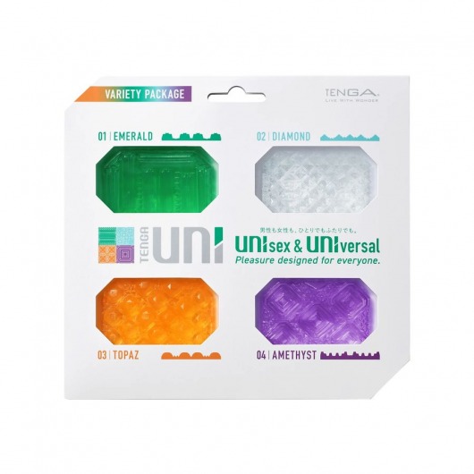 Набор из 4 мастурбаторов-стимуляторов Tenga Uni Variety Pack - Tenga - в Калининграде купить с доставкой