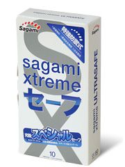 Презервативы Sagami Xtreme Ultrasafe с двойным количеством смазки - 10 шт. - Sagami - купить с доставкой в Калининграде
