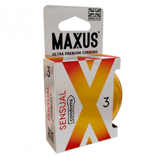 Презервативы анатомической формы Maxus Sensual - 3 шт. - Maxus - купить с доставкой в Калининграде