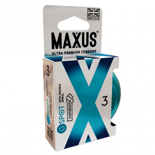 Презервативы Maxus G spot с двойной спиралью - 3 шт. - Maxus - купить с доставкой в Калининграде