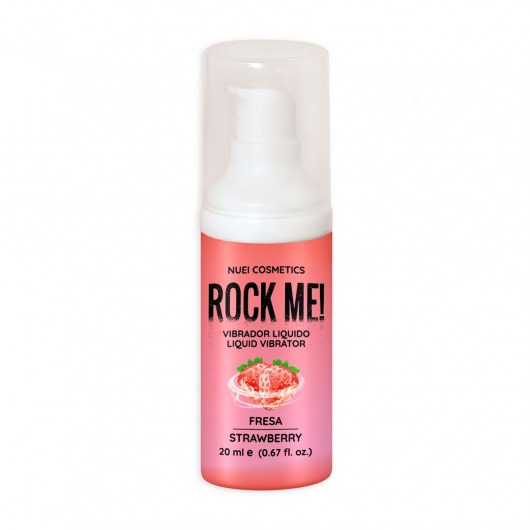 Жидкий вибратор Nuei Rock Me! с ароматом клубники - 20 мл. - Nuei cosmetics - купить с доставкой в Калининграде