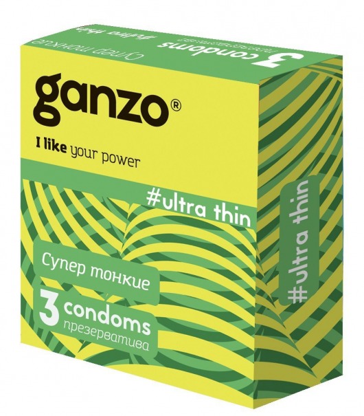 Ультратонкие презервативы Ganzo Ultra thin - 3 шт. - Ganzo - купить с доставкой в Калининграде