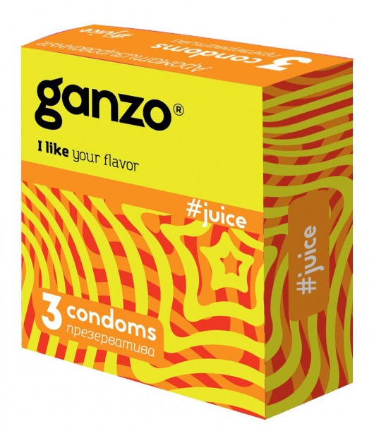 Ароматизированные презервативы Ganzo Juice - 3 шт. - Ganzo - купить с доставкой в Калининграде