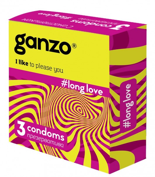 Презервативы с анестетиком для продления удовольствия Ganzo Long Love - 3 шт. - Ganzo - купить с доставкой в Калининграде