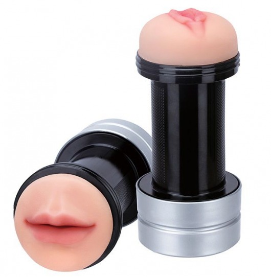 Двусторонний мастурбатор REALSTUFF 2 IN 1 HUMMER MOUTH   VAGINA - ротик и вагина - Dream Toys - в Калининграде купить с доставкой