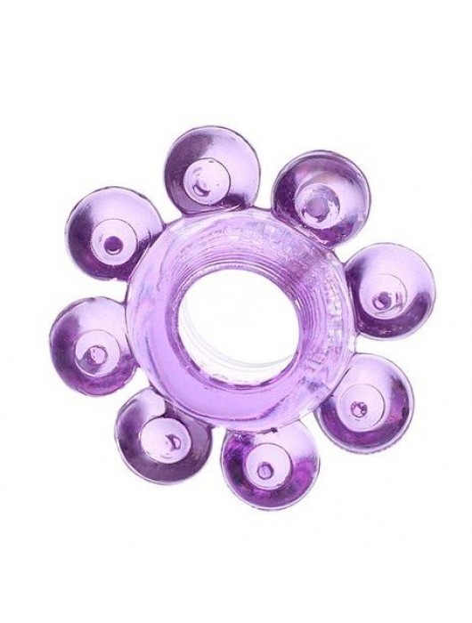 Мягкая фиолетовая гелевая насадка - Toyfa Basic - в Калининграде купить с доставкой