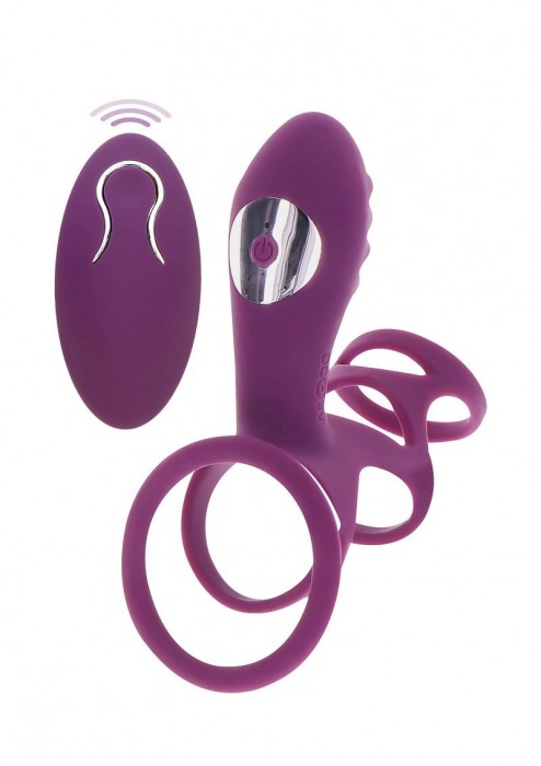 Фиолетовая эрекционная вибронасадка Halo Halo C-Ring Sleeve - Toy Joy - в Калининграде купить с доставкой