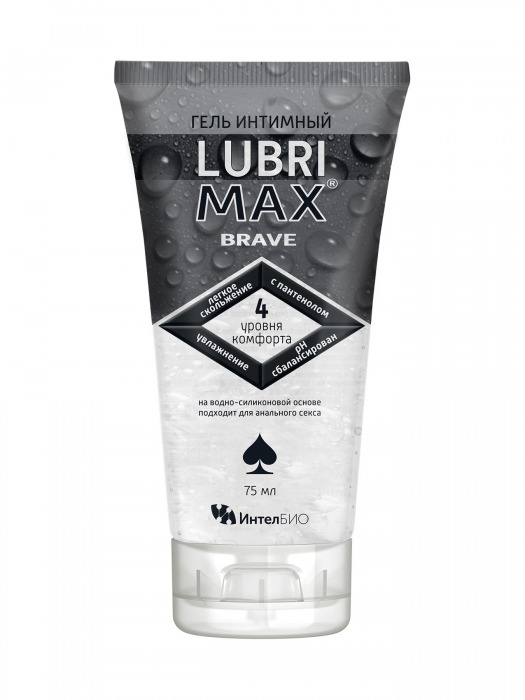 Водно-силиконовый интимный гель-смазка Lubrimax Brave - 75 мл. - ИнтелБИО - купить с доставкой в Калининграде