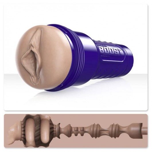 Телесный мастурбатор-вагина Fleshlight Boost Bang - Fleshlight - в Калининграде купить с доставкой