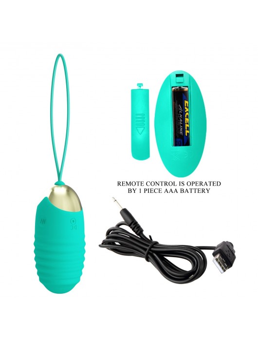 Зеленое виброяйцо Jessica с пультом ДУ - Baile