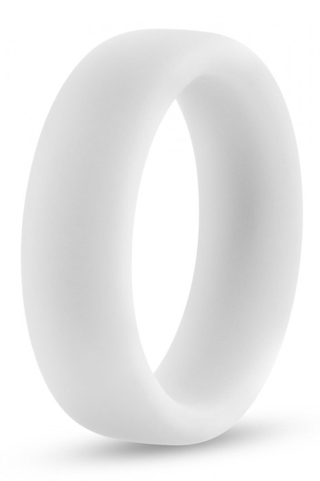 Белое люминесцентное эрекционное кольцо Silicone Glo Cock Ring - Blush Novelties - в Калининграде купить с доставкой