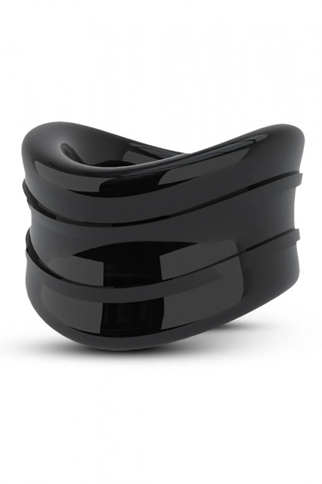 Черное эрекционное кольцо на мошонку Beef Ball Stretcher Snug - Blush Novelties - в Калининграде купить с доставкой